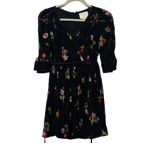 kate spade Dresses & Skirts - Kate Spade Black Floral Mini Dress